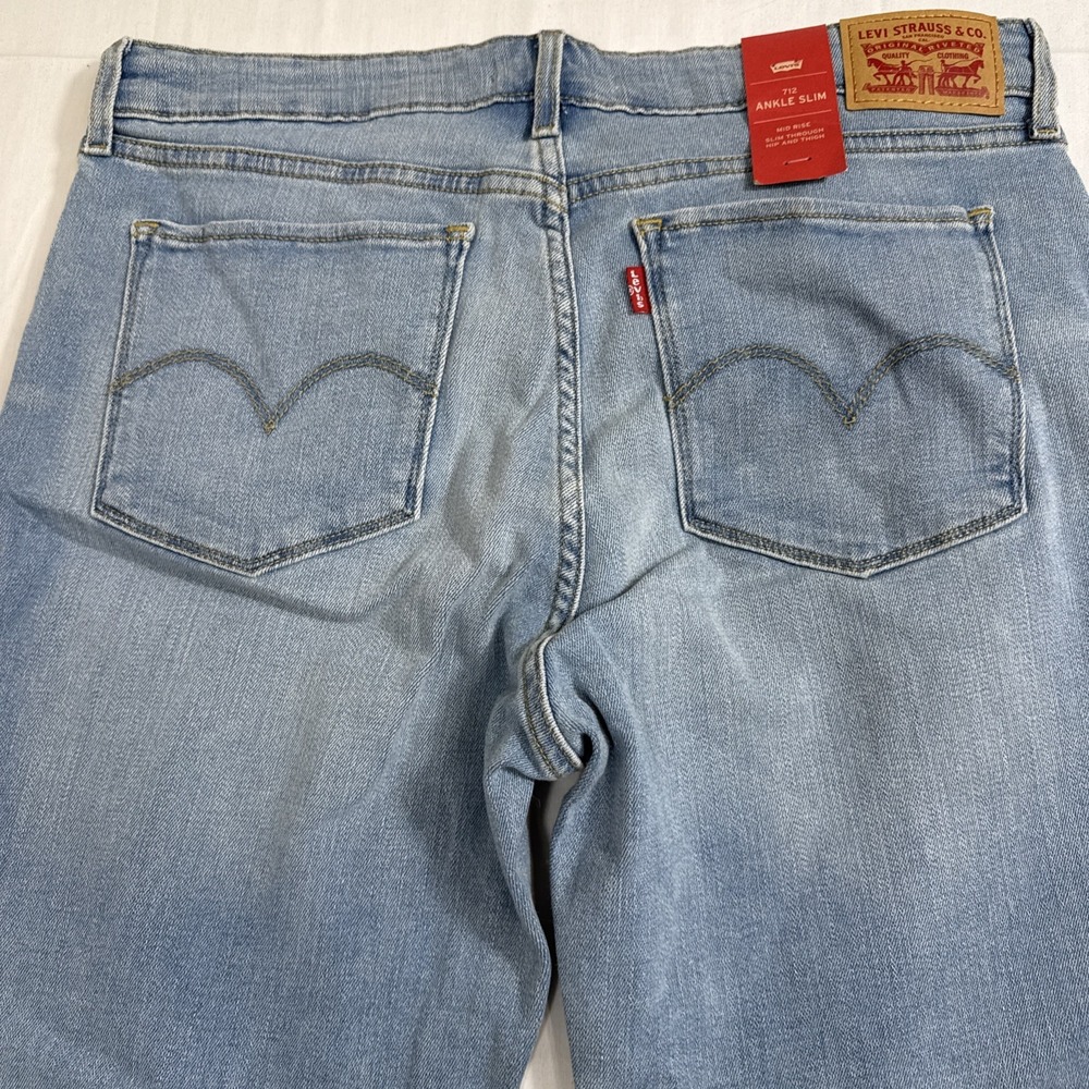 JEANS SLIM FIT Levi Strauss WOMENS 32X30 Stretch 712 Denim NWT - Picture 8 of 10